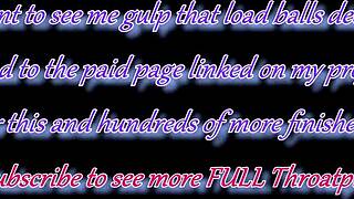 Scharfe Babe schluckt riesigen Schwanz tief mit Lederstiefeln in der Luft