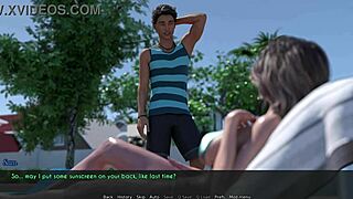 Esposa y madrastra AWAM 14a, ¿quieres ver tomando sol con Sam en hentai 3D?