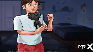 Ach ne! Mommy se čistí intenzivním sexem v Summertimesaga E3 76