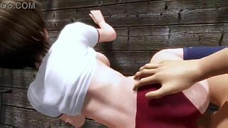 3D动漫美女用力骑同学