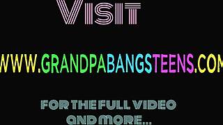 गॉर्जस यूरो टीं 18+ लकी ग्रैंडपा से वाइल्ड एनकाउंटर में बंग हुई