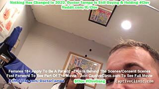 Clove eliza shields, úžasná modelka pacientka, se roztáhne pro gynekologické vyšetření v tampa, florida, ukazuje svá perfektní prsa pozornému doktorovi