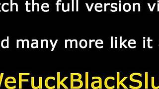 Ebony Ung Pige 18+ Suger Store Monster Pikker I Udendørs Blowbang, Får Facials Og Bukkake