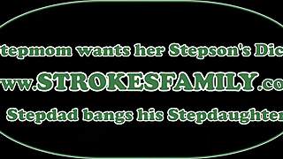 गर्म स्टेपसिस मैथ सबक में मदद करती है, झुकी हुई डॉगीस्टाइल पाउंडिंग के लिए