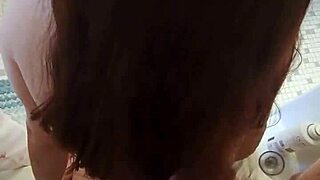 Fresh Cum Splattered on Her Hair Before Shower