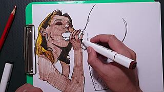 Amateur Painter Blows Girl