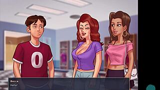 Summertime saga 31 • busty blonde roxxy in the shower with big tits and boobs 😍