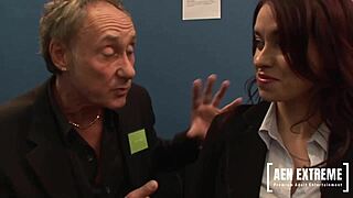 teen secretary olga cabeava gets broken in by three hungry cocks in the office