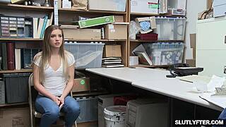 Did shoplifting blonde teen summer brooks really deserve that hardcore blowjob?
