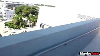 Amateur Brunette Evelyn Lacie's First Anal Experience