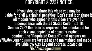 alix lynx gets creampied by alex legend without taking off her leggings! pov blowjob and fucking 😍