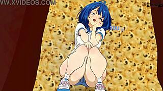 Double penetration by Anna Yanami in hentai parody feels insanely wild