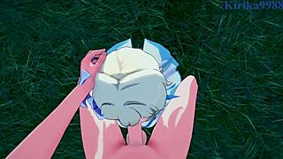 lumine and yelan banging hard in genshin impact pov hentai, damn!