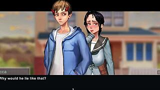 Teacher Pounds Student's Big Tits And Ass In Hentai Cartoon Game With Intense Action.