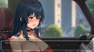horny girlfriend in hentai game ep 2 rips shirt off for wild action. total cartoon chaos!