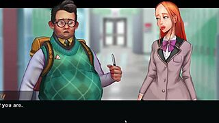 Teacher Pounds Student's Big Tits And Ass In Hentai Cartoon Game With Intense Action.