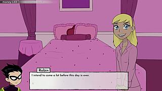 teen hentai game 18titans part 5 shows starfire getting banged