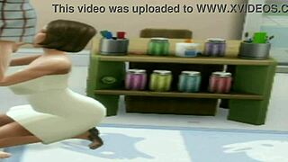 brunette teen 18+ performing oral on teacher at lunch time