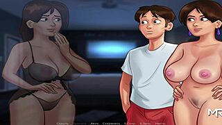 Summertimesaga prepares for steamy FFM sex with uncensored hentai blowjob action in episode 4-8.