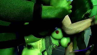 淫乱なアジア人学生がクラブで巨乳で誘惑、3Dアニメ