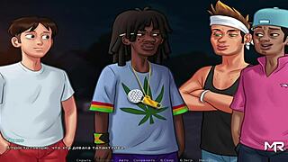 summertimesaga babe shows mouth skills with flute