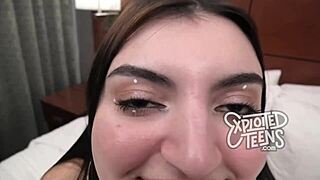 My exotic half-Indian teen crush got creampied after rough play