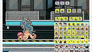 Orgak Hentai Game Gallery: Petite Babe Riding in Gangbang Creampie Action.