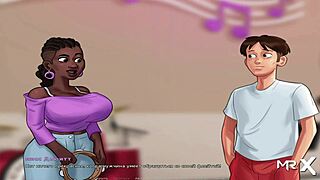 summertimesaga babe shows mouth skills with flute