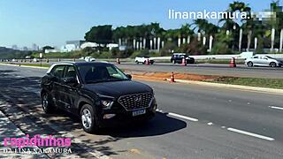 Asian novinha Lina Nakamura drilled raw by trucker John Coffee on roadside