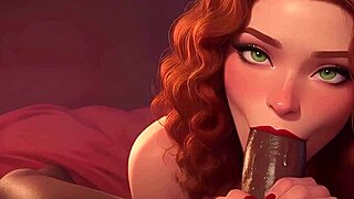 Redhead Stepsister Sucks BBC at Club in POV Cartoon
