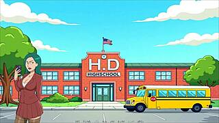 Student caught fucking in class hentai parody