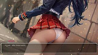 just chilling with this cute teen in a naughty hentai game ep 5.