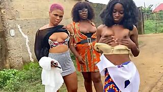 Horny Ebony Milf with Big Tits Dominates Teen's Tight Pussy