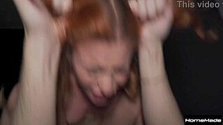 Tight teen struggles with massive cock in quick steamy clash