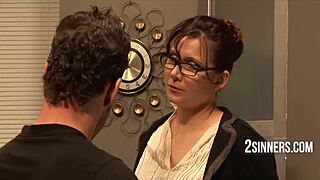 Man, this stud student totally got his teacher and a professor's wife into a wild threesome with hardcore oral action!