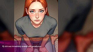 horny wife teases lover on video call in 3d hentai