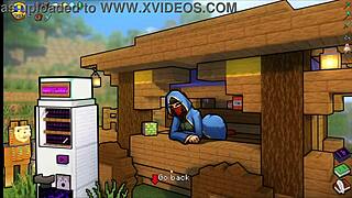 Hornycraft parody unfolds with Endergirl in latex for BDSM spanking