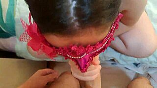 another day with cute blowjob from masked student lover