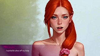 My redhead wife Mila AI attempts rough deepthroat in live 3D hentai blowbang