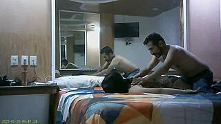 I took my cousin to a hotel for a massage and ended up banging her