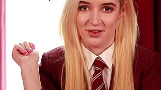 British Student Upskirt Tease for Fun