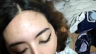 Hey, check this amateur 18-year-old getting a messy facial!