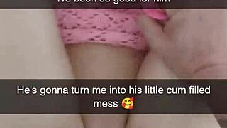 Real cheating girlfriend turned pet cumslut on snapchat!