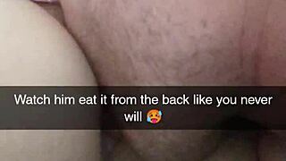 Real cheating girlfriend turned pet cumslut on snapchat!