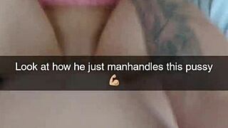 Real cheating girlfriend turned pet cumslut on snapchat!