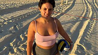 Colombian Big Booty Fucked After Training Session