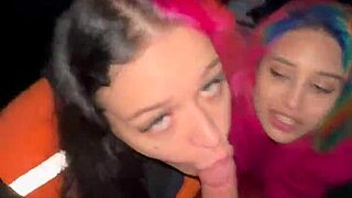 Girls surprised guy and, uh, sucked him off on boat, ya know!