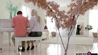 Busty milf piano teacher Bunny Madison bangs her young student hard! 🎹