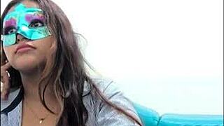 Brunette Student Teases with Sexy Breast Touch Before Exams!