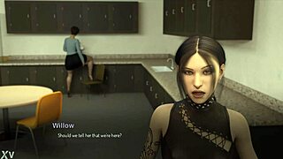 Tracy slides tip into bound pussy in college walkthrough scene